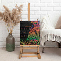 New Caledonia Christmas Canvas Wall Art Seashell Xmas Tree Tribal Waves - Polynesian Pride