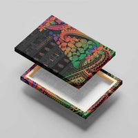 New Caledonia Christmas Canvas Wall Art Seashell Xmas Tree Tribal Waves - Polynesian Pride