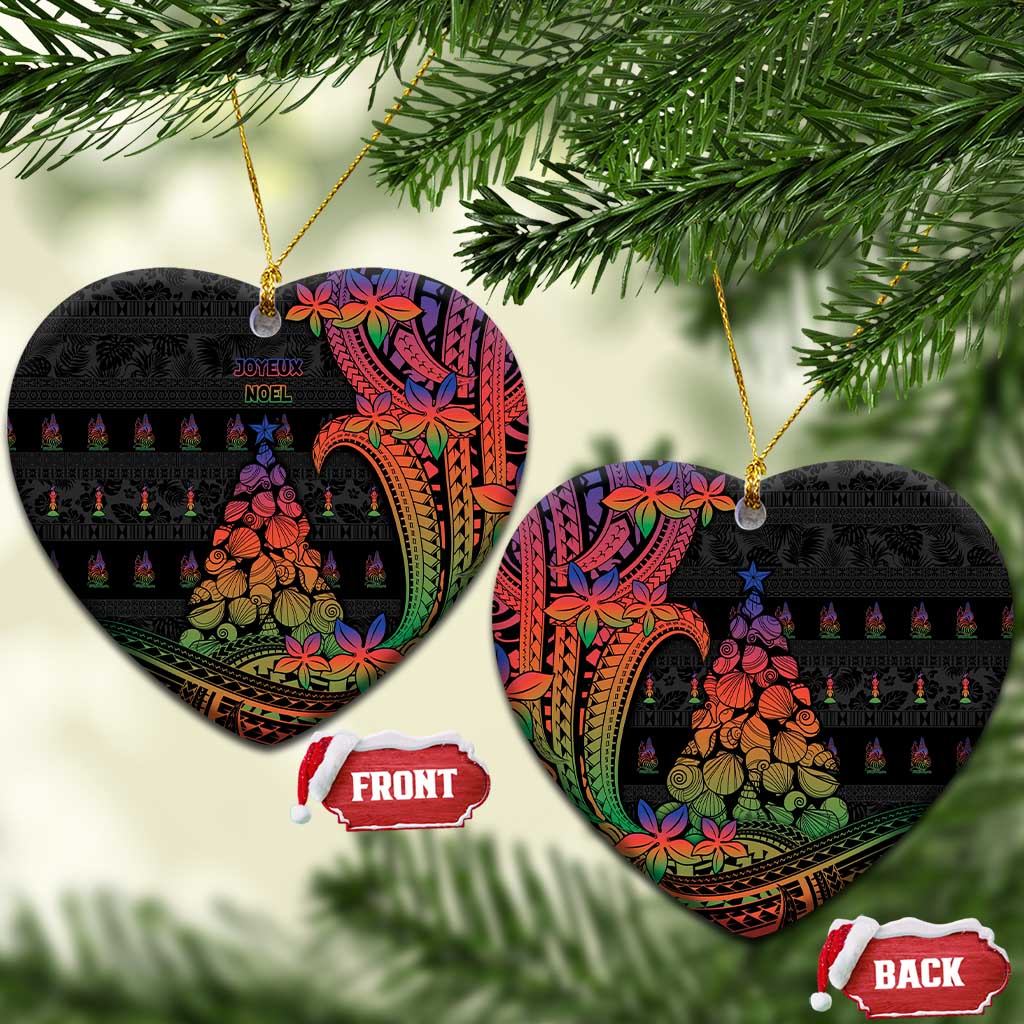 New Caledonia Christmas Ceramic Ornament Seashell Xmas Tree Tribal Waves - Polynesian Pride