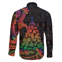 New Caledonia Christmas Family Matching Puletasi and Hawaiian Shirt Seashell Xmas Tree Tribal Waves - Polynesian Pride