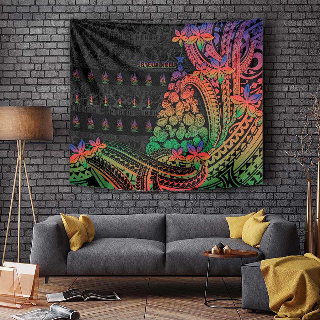 New Caledonia Christmas Tapestry Seashell Xmas Tree Tribal Waves - Polynesian Pride