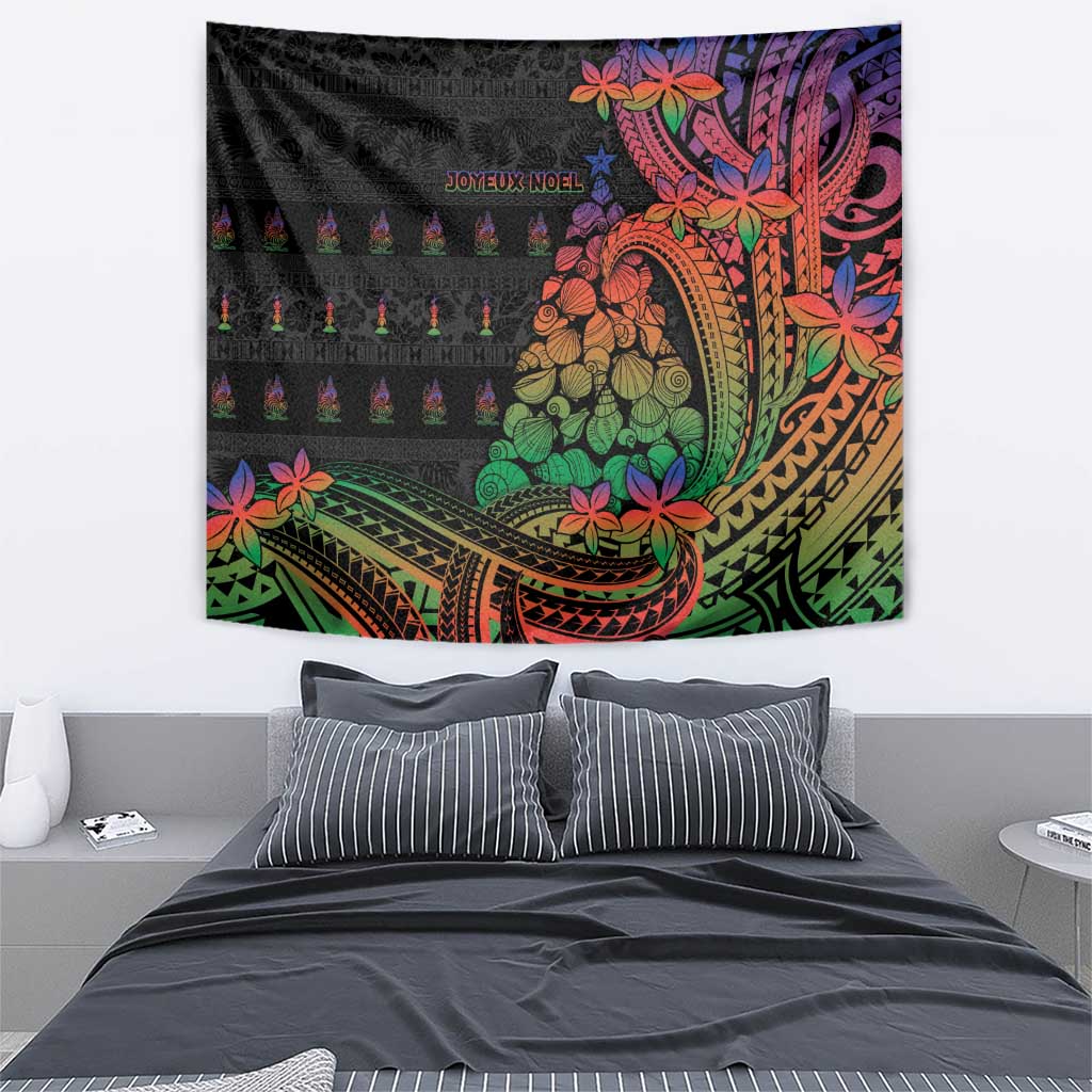 New Caledonia Christmas Tapestry Seashell Xmas Tree Tribal Waves DT05 - Polynesian Pride