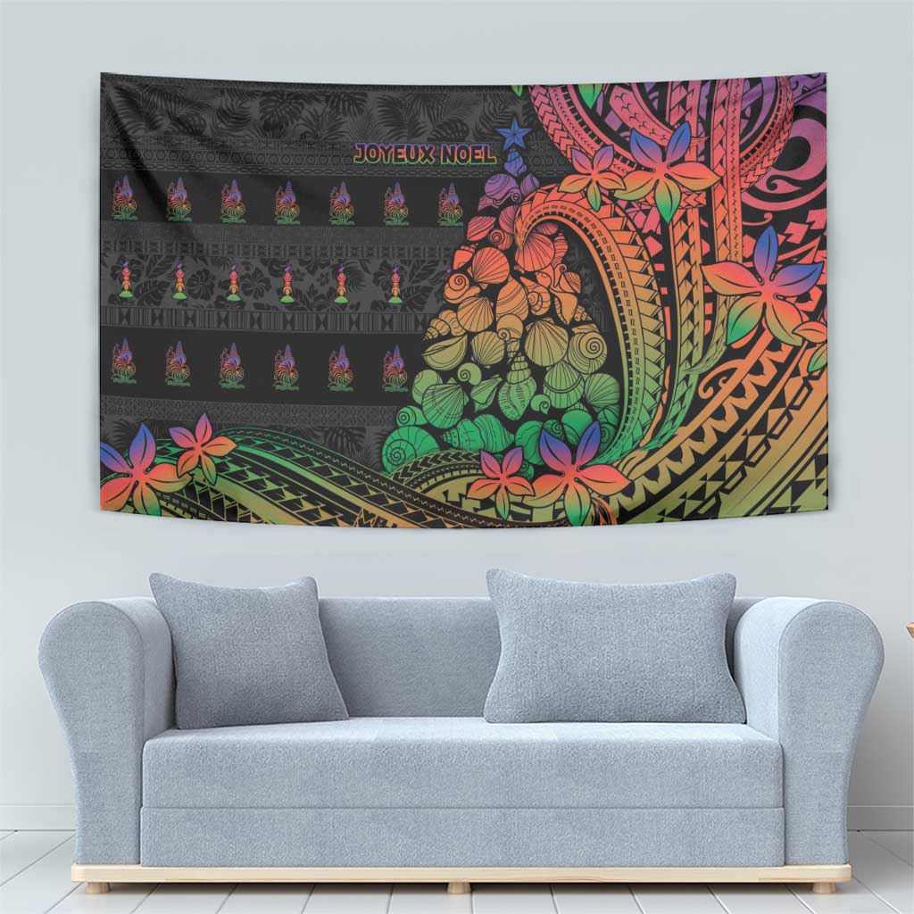 New Caledonia Christmas Tapestry Seashell Xmas Tree Tribal Waves DT05 - Polynesian Pride