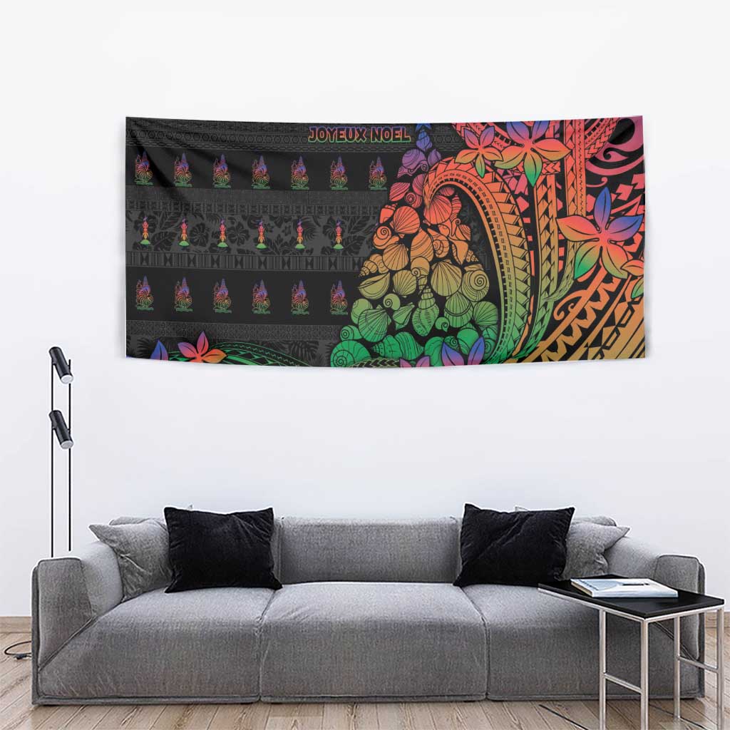 New Caledonia Christmas Tapestry Seashell Xmas Tree Tribal Waves DT05 - Polynesian Pride
