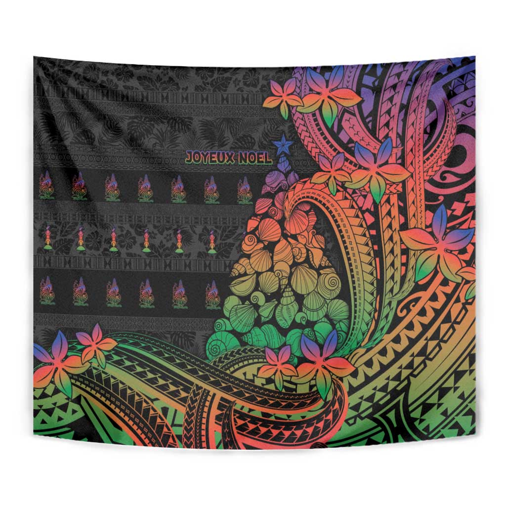 New Caledonia Christmas Tapestry Seashell Xmas Tree Tribal Waves DT05 - Polynesian Pride