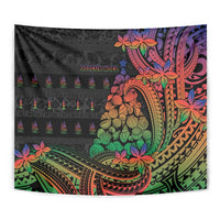 New Caledonia Christmas Tapestry Seashell Xmas Tree Tribal Waves DT05 - Polynesian Pride