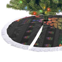 New Caledonia Christmas Tree Skirt Seashell Xmas Tree Tribal Waves - Polynesian Pride