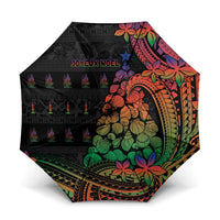 New Caledonia Christmas Umbrella Seashell Xmas Tree Tribal Waves - Polynesian Pride