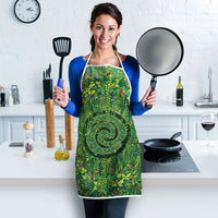 Polynesia Mother Nature Apron Glowing Heart Spiral Tropical Vine Floral DT05 - Polynesian Pride