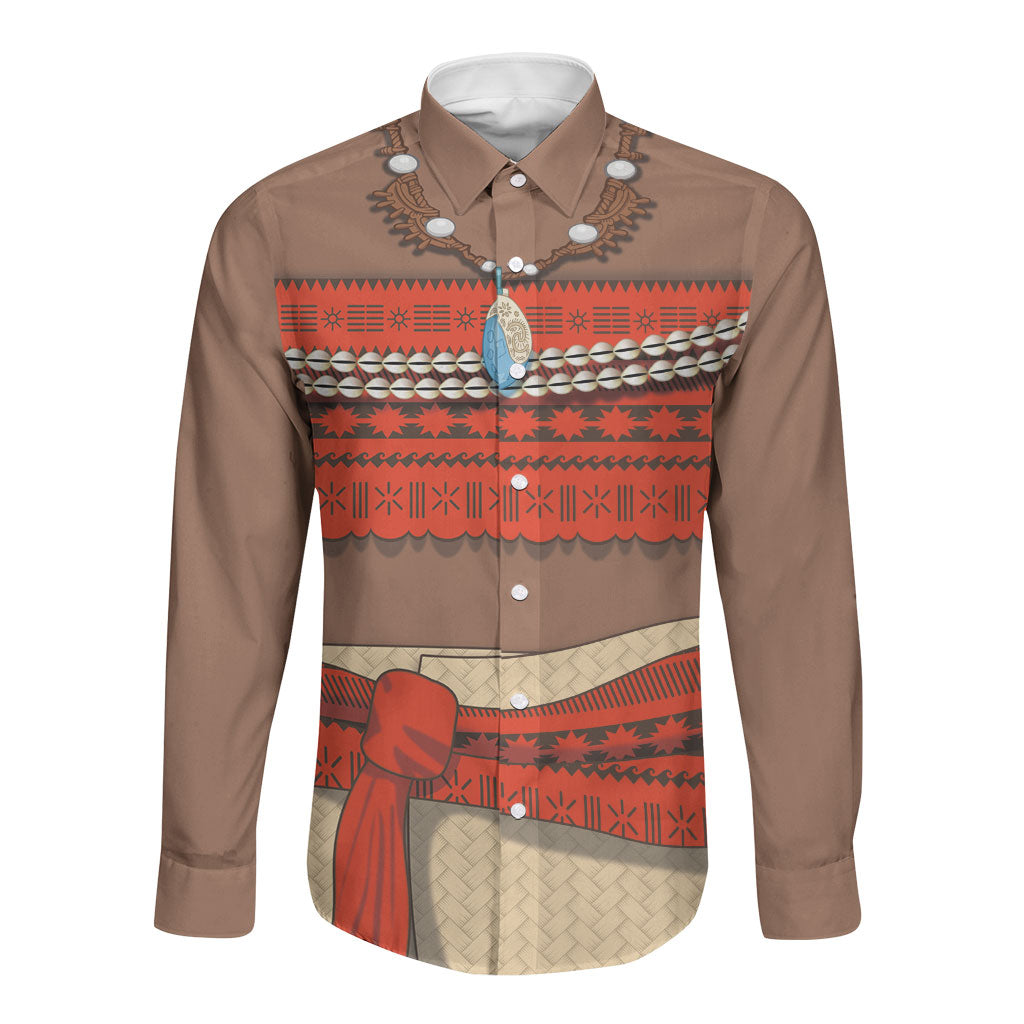 Polynesia Ocean Princess Inspired Cosplay Costume Long Sleeve Button Shirt DT05 Unisex Multicolor - Polynesian Pride