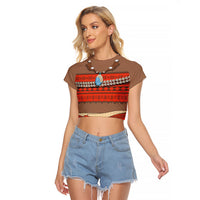 Polynesia Ocean Princess Inspired Cosplay Costume Raglan Cropped T Shirt