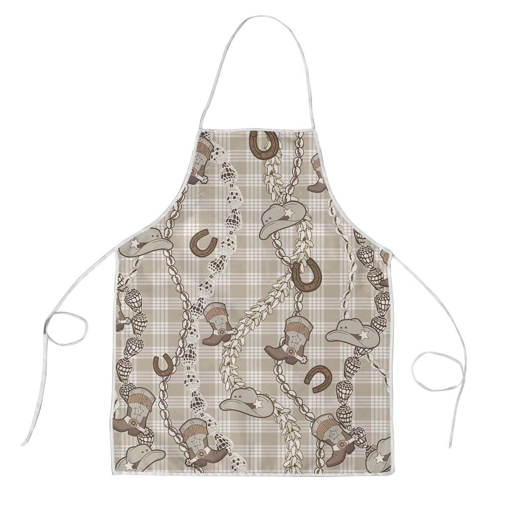 Hawaii Palaka Cowboy Apron Shell Maile Lei With Western Patterns - Polynesian Pride