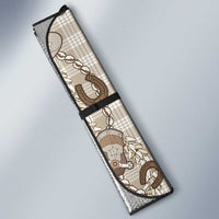 Hawaii Palaka Cowboy Auto Sun Shade Shell Maile Lei With Western Patterns - Polynesian Pride