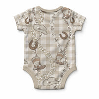 Hawaii Palaka Cowboy Baby Onesie Shell Maile Lei With Western Patterns