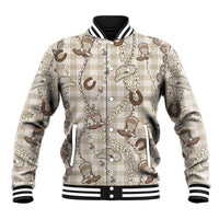 Hawaii Palaka Cowboy Baseball Jacket Shell Maile Lei With Western Patterns - Polynesian Pride