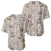 Hawaii Palaka Cowboy Baseball Jersey Shell Maile Lei With Western Patterns - Polynesian Pride