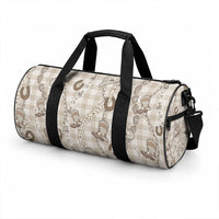 Hawaii Palaka Cowboy Duffle Bag Shell Maile Lei With Western Patterns