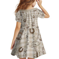 Hawaii Palaka Cowboy Kid Short Sleeve Dress Shell Maile Lei With Western Patterns - Polynesian Pride