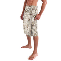 Hawaii Palaka Cowboy Lavalava Shell Maile Lei With Western Patterns - Polynesian Pride