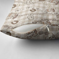 Hawaii Palaka Cowboy Pillow Cover Shell Maile Lei With Western Patterns - Polynesian Pride