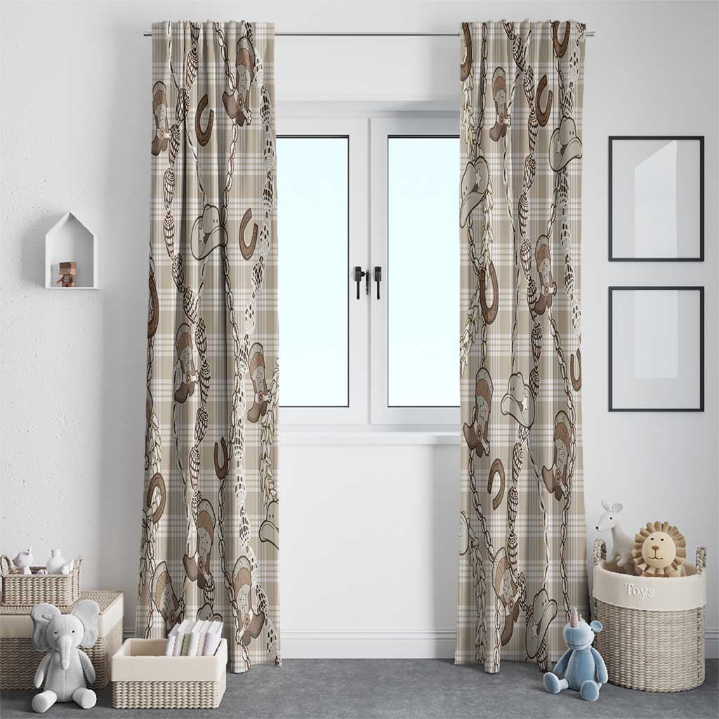 Hawaii Palaka Cowboy Window Curtain Shell Maile Lei With Western Patterns - Polynesian Pride