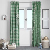 Green Hawaii Palaka Cowboy Turtle Window Curtain Hawaiian Paniolo Puakenikeni Maile Lei DT05 - Polynesian Pride