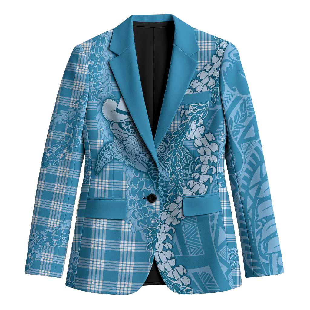Blue Hawaii Palaka Cowboy Turtle Blazer Hawaiian Paniolo Puakenikeni Maile Lei - Polynesian Pride