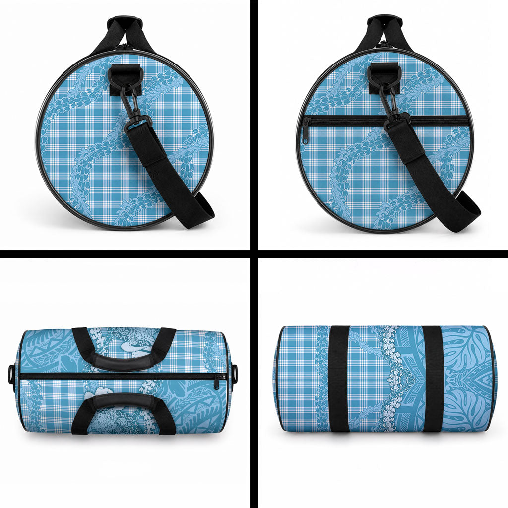 Blue Hawaii Palaka Cowboy Turtle Duffle Bag Hawaiian Paniolo Puakenikeni Maile Lei