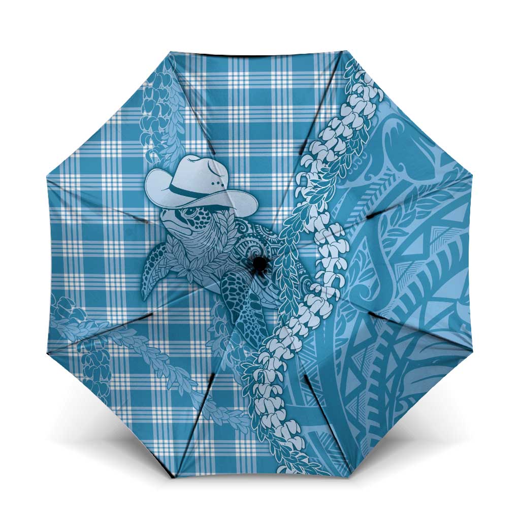 Blue Hawaii Palaka Cowboy Turtle Umbrella Hawaiian Paniolo Puakenikeni Maile Lei - Polynesian Pride