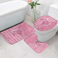 Pink Hawaii Palaka Cowboy Turtle Bathroom Set Hawaiian Paniolo Puakenikeni Maile Lei - Polynesian Pride