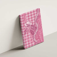 Pink Hawaii Palaka Cowboy Turtle Canvas Wall Art Hawaiian Paniolo Puakenikeni Maile Lei - Polynesian Pride