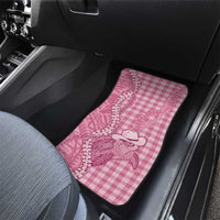 Pink Hawaii Palaka Cowboy Turtle Car Mats Hawaiian Paniolo Puakenikeni Maile Lei - Polynesian Pride