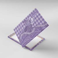 Purple Hawaii Palaka Cowboy Turtle Canvas Wall Art Hawaiian Paniolo Puakenikeni Maile Lei - Polynesian Pride