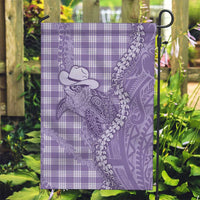 Purple Hawaii Palaka Cowboy Turtle Garden Flag Hawaiian Paniolo Puakenikeni Maile Lei - Polynesian Pride