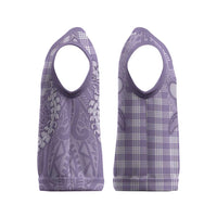 Purple Hawaii Palaka Cowboy Turtle Christmas Knitted V-Neck Vest Hawaiian Paniolo Puakenikeni Maile Lei - Polynesian Pride