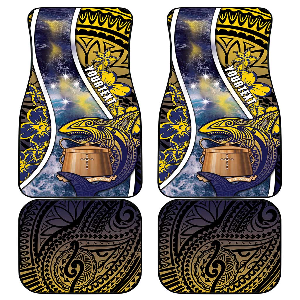 Tokelau Car Mats National Badge Waves Style DT05 - Polynesian Pride