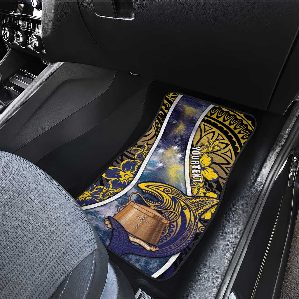 Tokelau Car Mats National Badge Waves Style DT05 - Polynesian Pride