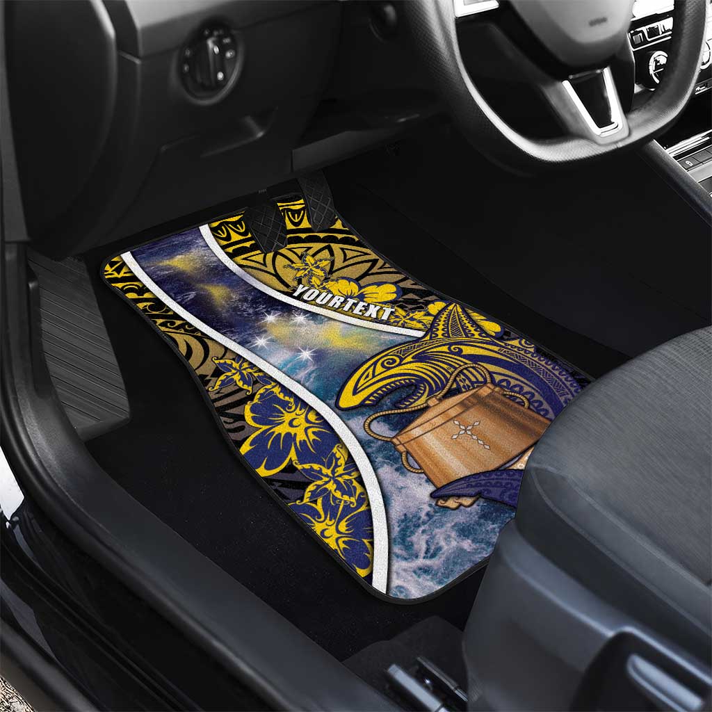 Tokelau Car Mats National Badge Waves Style DT05 - Polynesian Pride