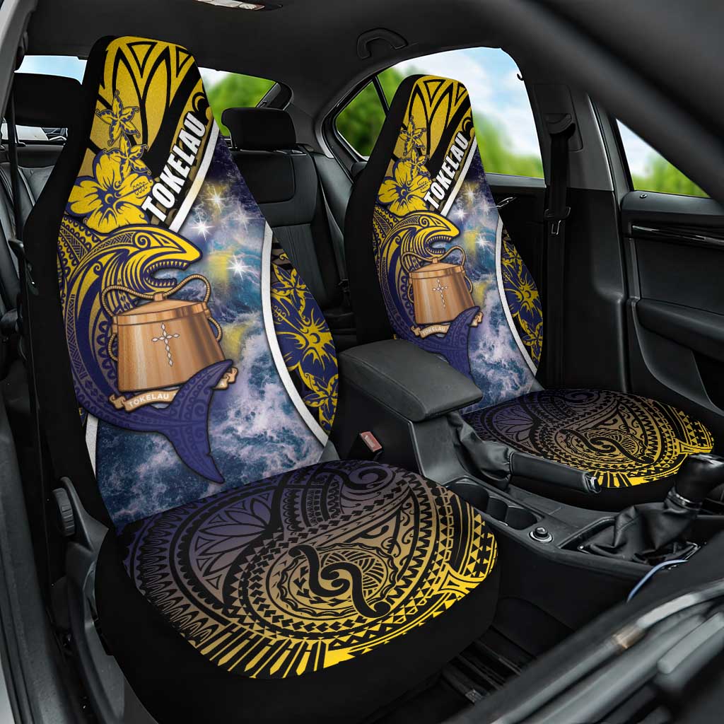 Tokelau Car Seat Cover National Badge Waves Style