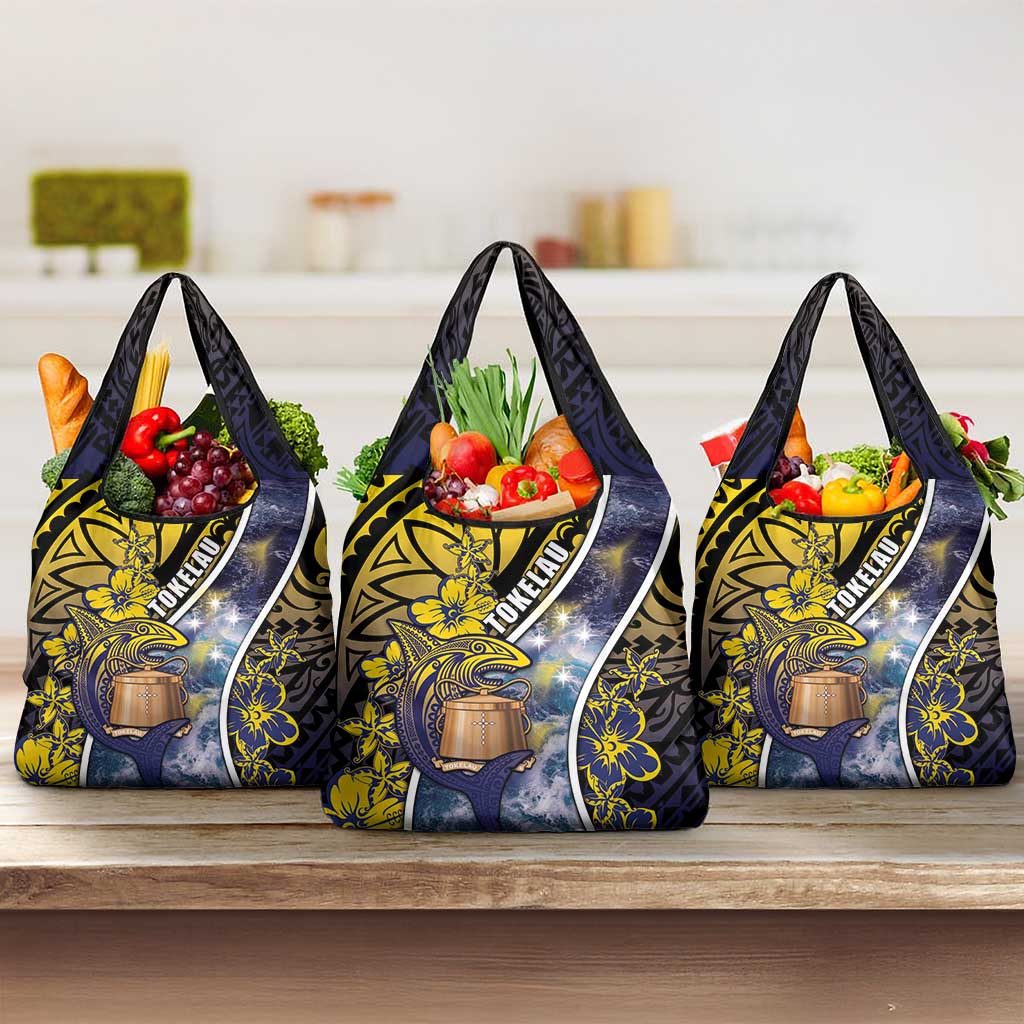 Tokelau Grocery Bag National Badge Waves Style