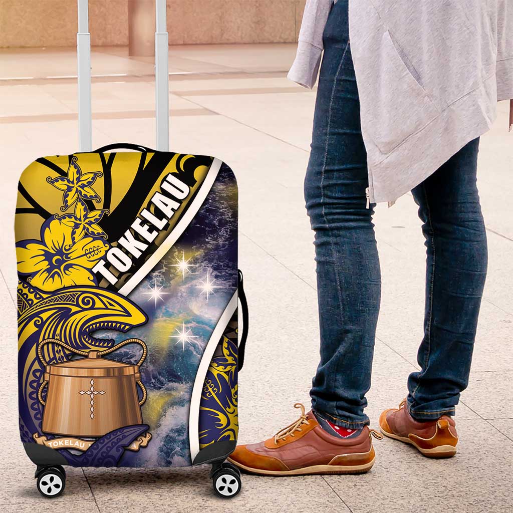 Tokelau Luggage Cover National Badge Waves Style