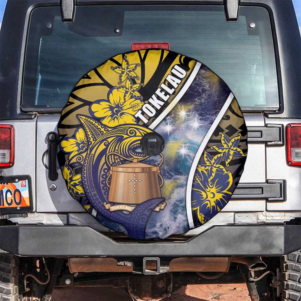 Tokelau Spare Tire Cover National Badge Waves Style