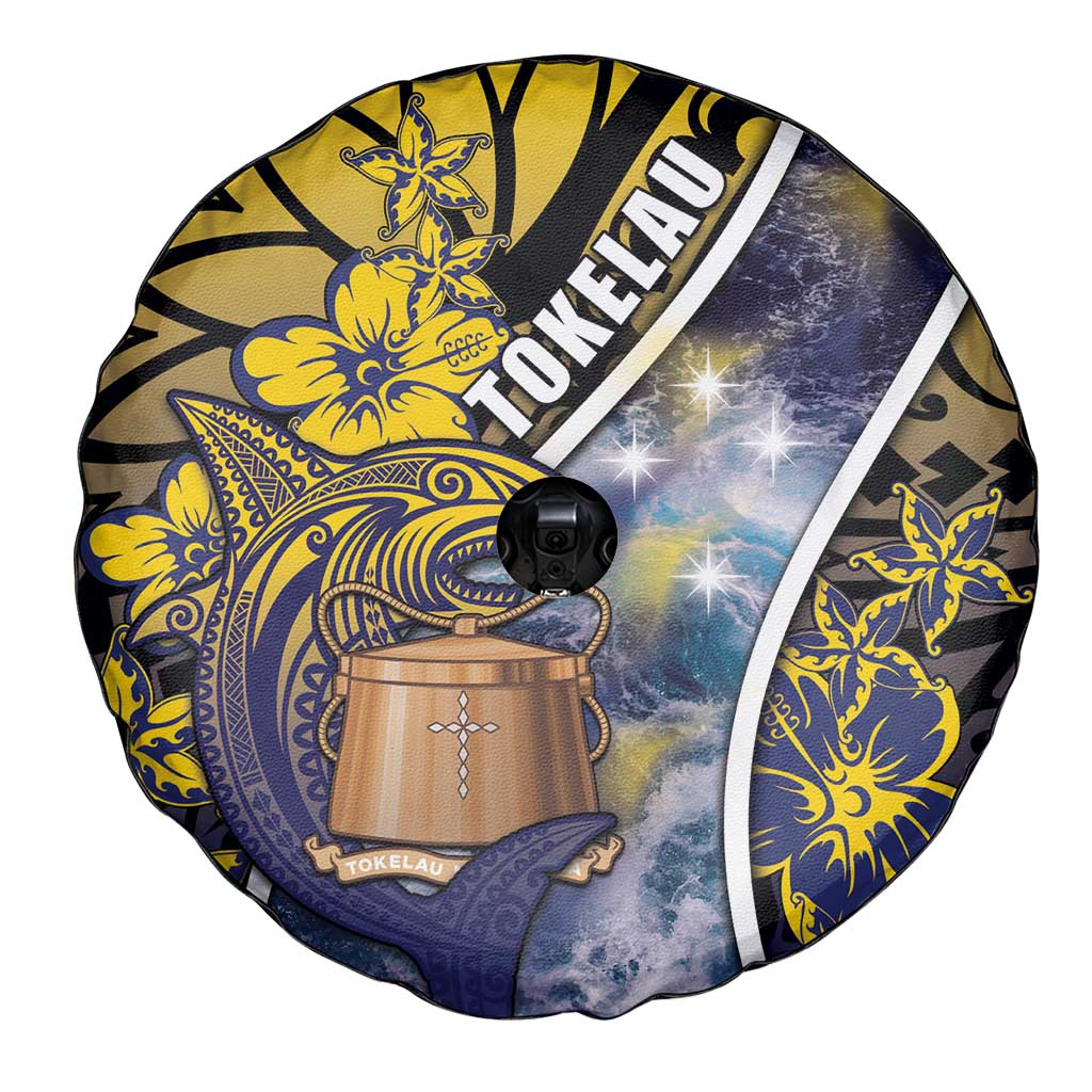 Tokelau Spare Tire Cover National Badge Waves Style
