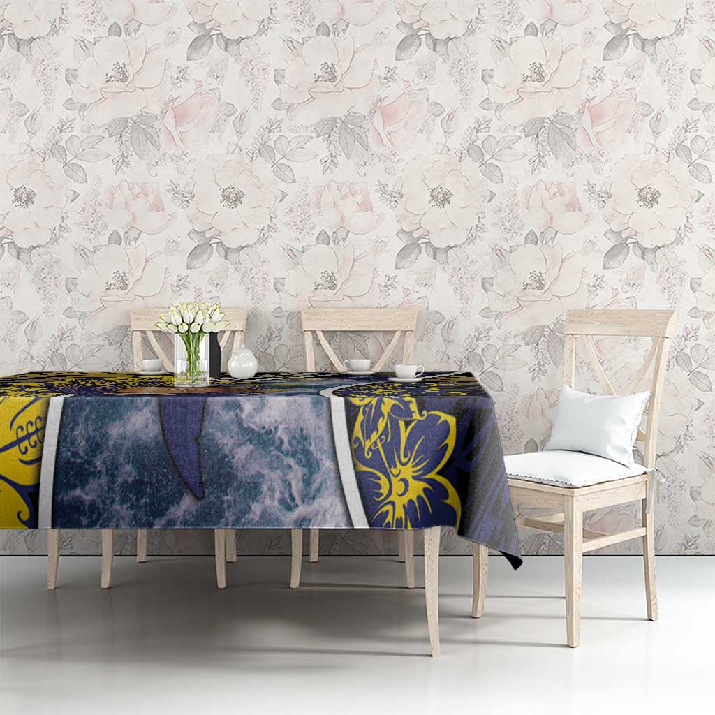 Tokelau Tablecloth National Badge Waves Style