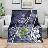 Pitcairn Islands Blanket Coat Of Arms Waves Style