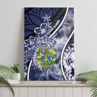 Pitcairn Islands Canvas Wall Art Coat Of Arms Waves Style