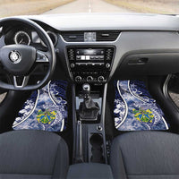 Pitcairn Islands Car Mats Coat Of Arms Waves Style