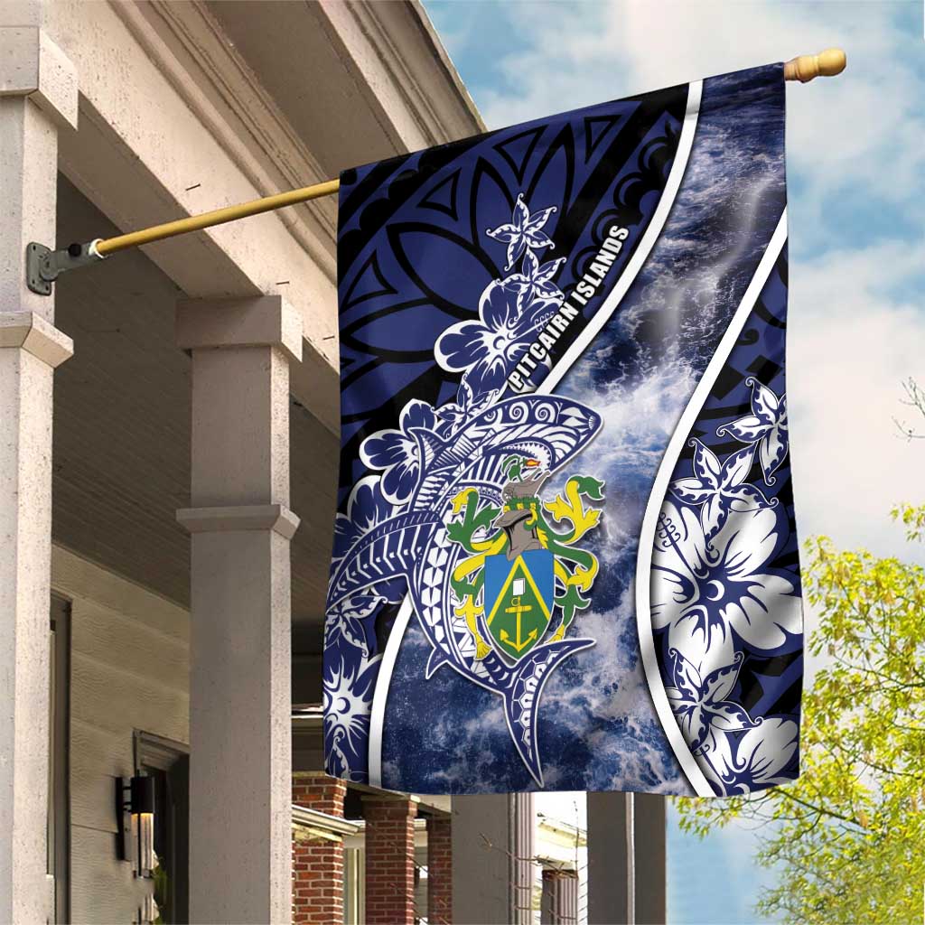 Pitcairn Islands Garden Flag Coat Of Arms Waves Style