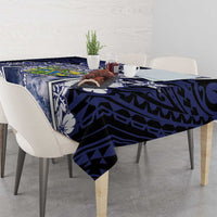 Pitcairn Islands Tablecloth Coat Of Arms Waves Style