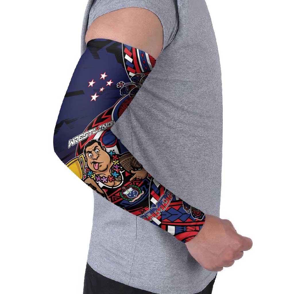 Personalised Samoa Wrestling Arm Sleeves Polynesian Warrior Funny Style - Polynesian Pride